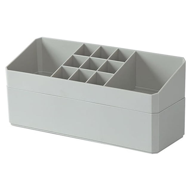 Vogacara Estuche para almacenamiento de maquillaje, rejilla para exhibición de joyas, organizador de cosméticos de escritorio, colgantes de contenedor, Bolsas de maquillaje Gris Vogacara CE015458-02