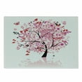 thumbnail image 1 of Tree Cutting Board, Abstract Tree with Floral Burst Blossoms Daisies Leaves Butterflies Forest, Decorative Tempered Glass Cutting and Serving Board, Small Size, White Brown Pink, by Ambesonne, 1 of 1
