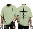 thumbnail image 2 of Yopmin Cross T Shirts for Men Cross Print Summer Short Sleeve Religious Cotton T Shirts for Everyday Wear, 2 of 7