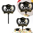 thumbnail image 2 of Class of 2026 Glitter Cake Topper – Congrats Grad Cap Pick for High School and College Graduation – 2026 Graduation Party Supplies for Cake and Dessert Decorations, 1 PCS (Black-2), 2 of 7