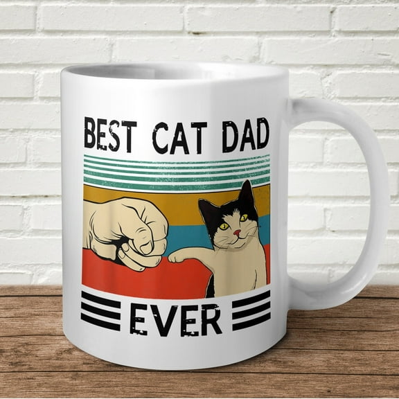 Best Cat Dad Ever Mug Gift Present Birthday Pets For Him Fathers Day