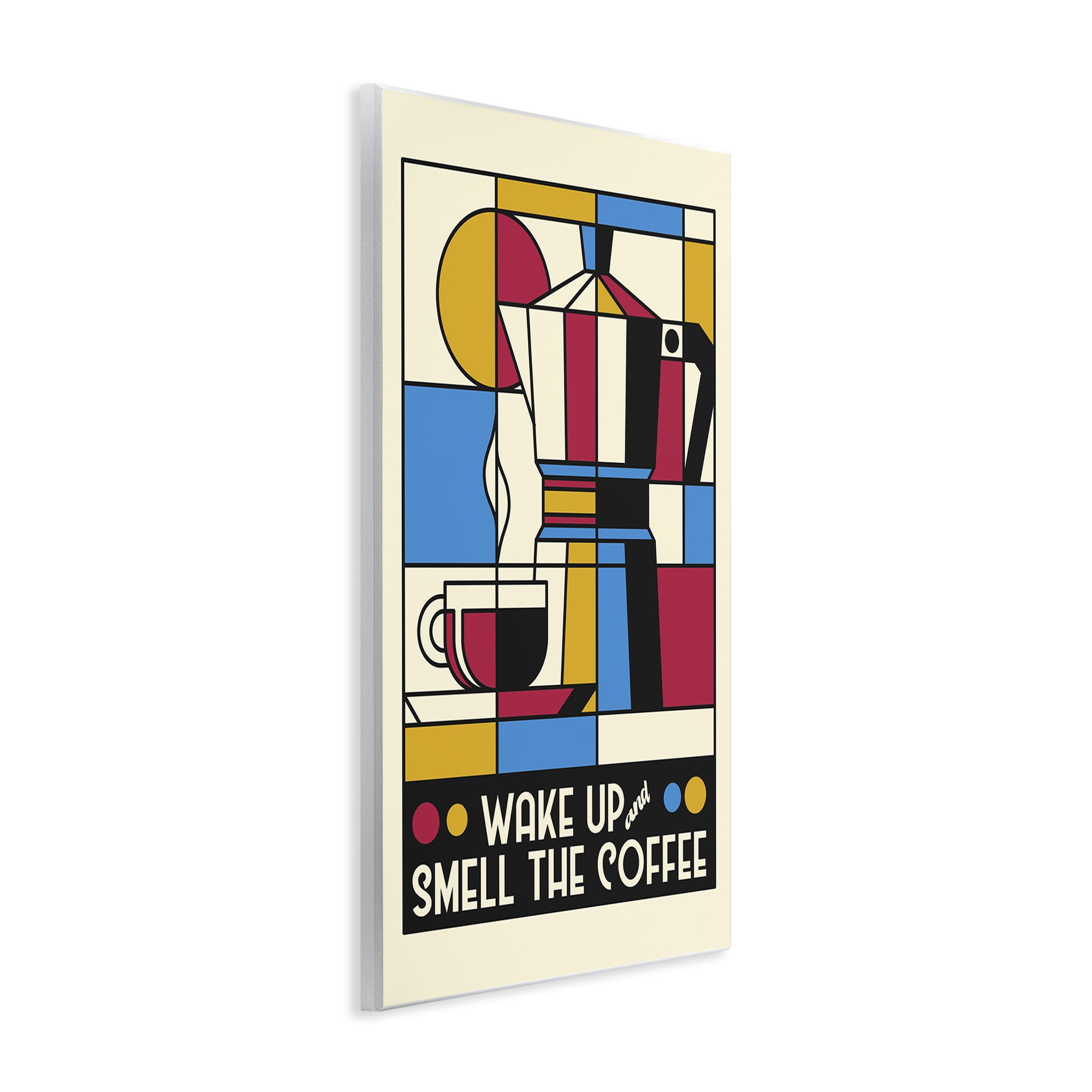 Stupell Industries Retro Wake Up & Smell Coffee Wall Plaque Art, design by Tobe Fonseca