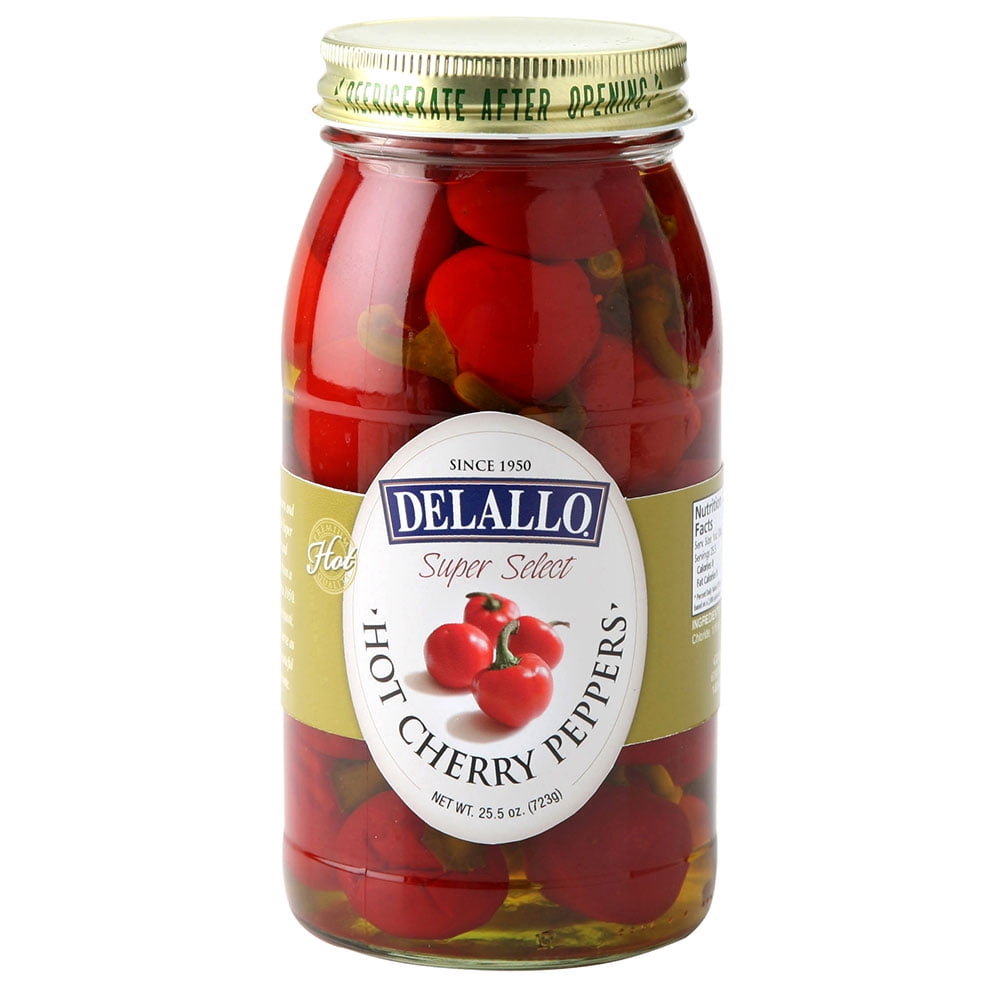 DeLallo Red Hot Cherry Peppers, 25.5 Oz