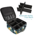 thumbnail image 4 of FORMRS Travel Makeup Bag Large Capacity Train Case Cosmetic Organizer with Adjustable Dividers, Lemon Leaves, 4 of 8