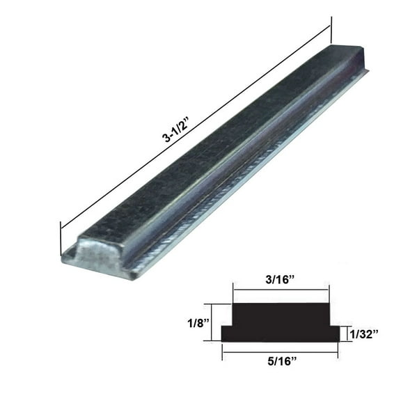 Swinging Shower Door Stainless Steel Strike Plate - 3-1/2" long