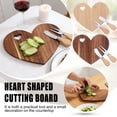 thumbnail image 6 of 1 Set Bridal Baby Shower Favor Heart Cheese Board with Knife,Wood Mini Charcuterie Board Thank You Gift Box for Guest Bridal Baby Shower Prize Wedding Valentines Birthday (Acacia Color), 6 of 6