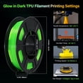 thumbnail image 5 of TPU Glow in The Dark Filament 3D Printer Filament Bundle, TPU 95A, glow Blue250g/2.2lbs, 1.75mm 3D printer filament., 5 of 5