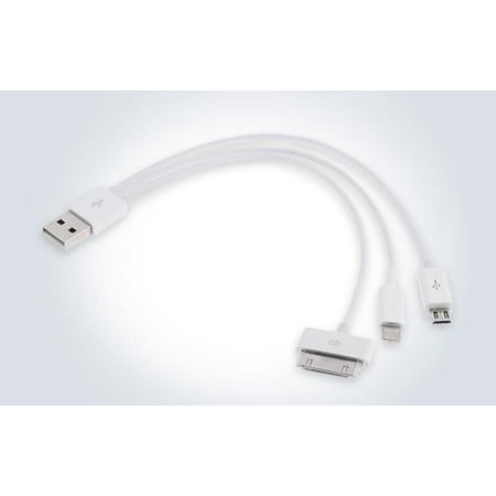 3-in-1 USB Multi-Charger Cable for Smartphones, Mobile