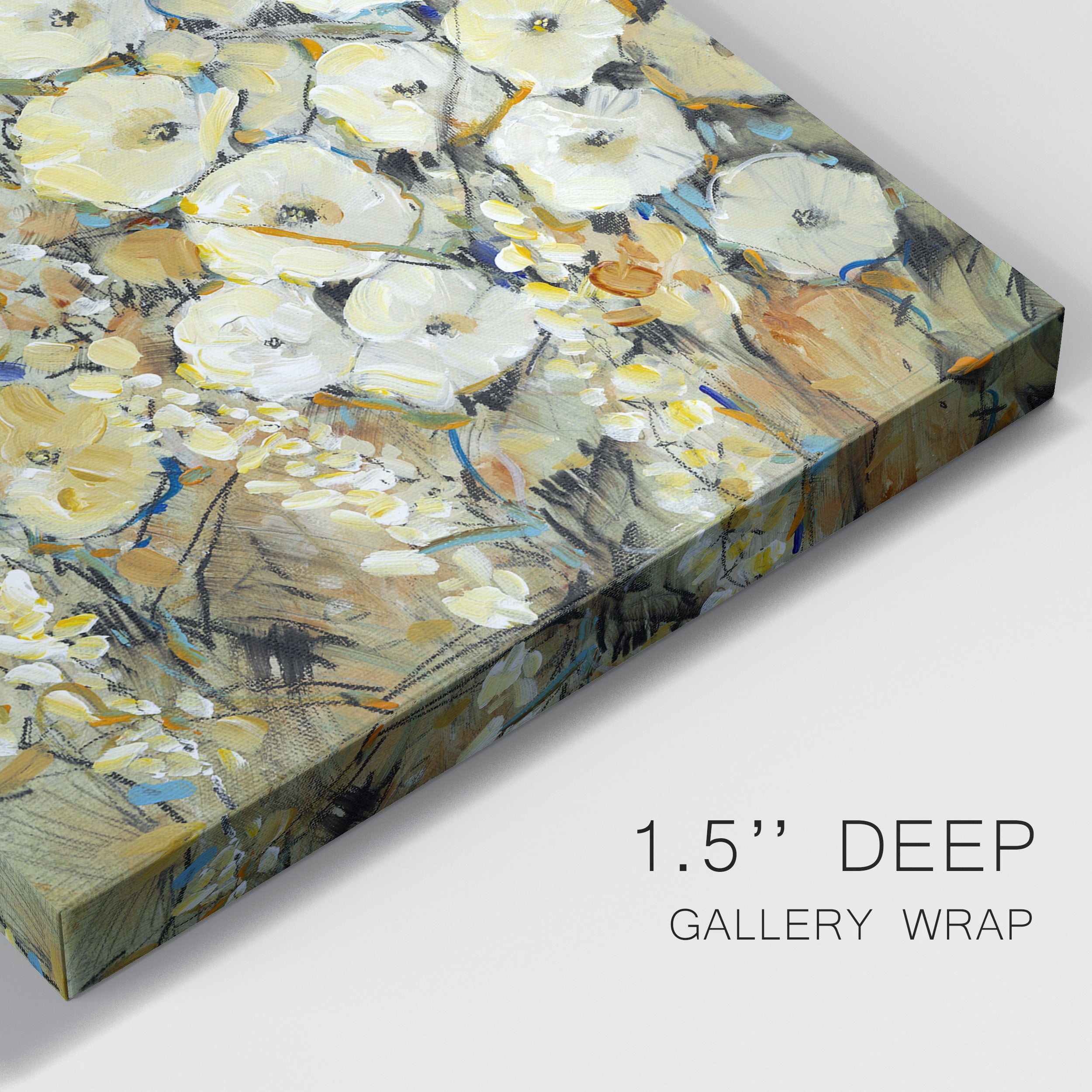 Cluster of Hollyhock I Premium Gallery Wrapped Canvas - Ready to Hang