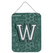 Letter W Back to School Initial Wall or Door Hanging Prints