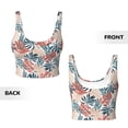 thumbnail image 4 of Yiaed Tropical Leaves Print Ladies Waistcoat Women Sports Vest Vest Sports Women Sports Top Yoga Vest for women-XX-Large, 4 of 8