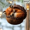 thumbnail image 6 of SeekLGT Sleeping Animal in Wooden Box Christmas Ornaments Cute Squirrel Bird Hedgehog Fox Rabbit Rustic Woodland Tree Hanging Decor Gift, 6 of 9