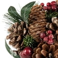 thumbnail image 4 of Northlight Mixed Foliage Frosted Pinecone and Berry Christmas Ball Ornament - 6", 4 of 4