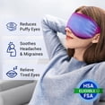 thumbnail image 3 of Cooling Eye Mask for Puffy Eyes - FSA HSA Eligible, Cold Compress for Migraines Headache and Puffiness, Relaxation Gifts for Women, Gel Sleep Mask for Dark Circles, Reusable Face Ice Pack(Purple), 3 of 10