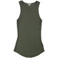 thumbnail image 1 of bar III Womens Ribbed Tank Top, Green, Large, 1 of 1