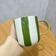 thumbnail image 2 of Juego de 3 Tazas de cerámicas con franjas color amarillo, verde y rojo, 450 ml, 2 of 10