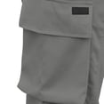 thumbnail image 7 of Chiccall Mens Casual Cargo Pants Stretch Elastic Waist Drawstring Tapered Open Bottom Jogger Sweatpants with Pockets, 7 of 7