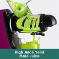 thumbnail image 3 of Cold Press Juicer, Fretta Masticating Slow Juicer Extractor, Juice Maker Machine, Juice and Vegetable Extractor, BPA-Free, Easy to Clean(Purple), 3 of 7