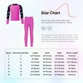 thumbnail image 7 of zdhoor Girls Rash Guard Set Sun Protection Swimsuit Swim Top with Swim Legging Set UPF 50+ Swimwear Hot Pink 6, 7 of 7
