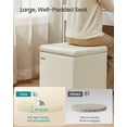 thumbnail image 5 of SONGMICS Square Storage Ottoman, Foot Stool Footrest with Legs, Ottoman Cube, 16.9 x 16.9 x 18.1 Inches, Linen-Look Fabric, Summer Sand, 5 of 7