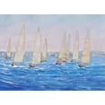 thumbnail image 2 of OToole, Tim 18x14 White Modern Wood Framed Museum Art Print Titled - Sailing Event II, 2 of 4