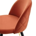 thumbnail image 6 of Side Dining Chair, Set of 2, Velvet, Orange, Modern Contemporary Urban Design, Kitchen Room Cafe Bistro Restaurant Hospitality, 6 of 9