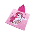 thumbnail image 4 of Toalla con capucha para niños, colores brillantes, cómoda, suave, sin botones, bata de baño para niñas, 4 of 12