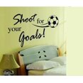 thumbnail image 2 of DIY Inspirational Lettering Saying Sports Quotes Words - Shoot for Your Goals - Soccer Wall Decals Vinyl Removable American Football Slogan Home Stickers Decor for Boys Room Decorations Black, 2 of 2