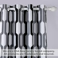 thumbnail image 2 of DriftAway Riley Geo Gray White Curtain 84 Inches Long for Living Room Dining Room Thermal Insulated Window Drapes Grommet Top Blackout Curtain Classic Geometric Pattern 2 Panels, 2 of 8