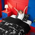 thumbnail image 3 of meiyoeat Minimalist Plaid Buffalo Twin Duvet Cover For Kids,3D Geometric Design Twin Bedding For Boy,Black Reversible,2-Piece(No Comforter), 3 of 6