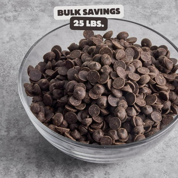 Kargher Chocolate Unsweetened Carob 2M Baking Chips 25 lb.