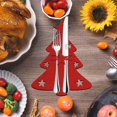 thumbnail image 3 of 4PCS 44 Styles Christmas Knife and Fork Holder Elk Xmas Tree Pocket Cutlery Bag Non-woven fabric Cookware Organizer Table Decor, 3 of 5