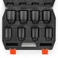 thumbnail image 2 of 8-Piece 3/4" Drive Axle Nut Impact Socket Set, SAE Deep Well Spindle Sockets - 6-Point, 2 of 11