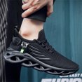 thumbnail image 5 of EKRBXA Knit No-Tie Sneakers, Lightweight Breathable Mesh Running Shoes, Non-Slip Comfort Casual Trainers with Wave Hollow Sole for Gym & Everyday Wear, 5 of 5