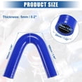 thumbnail image 3 of 16mm 0.63" 135 Degree Elbow Silicone Reducer Hose Pipe Bend Turbo Water Intercooler Blue, 3 of 6