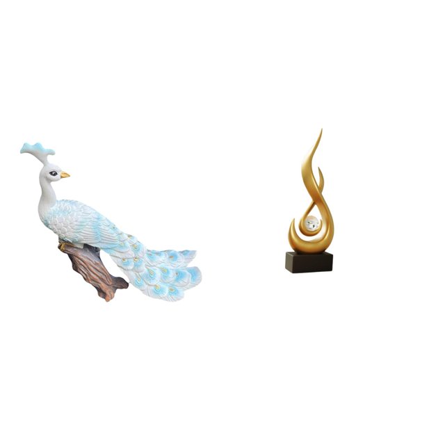 Escultura De Pavo Real, Figura Decorativa Para Jardín, Artesanía, Estatua, Adorno Para Decoración Del Hogar, Patio, Fuego Abstracto, Adorno De Escritorio, Artesanía, Recuerdo, Figura De