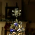 thumbnail image 4 of Ornativity Glitter Snowflake Tree Topper - Gold sparkling Gem Christmas Tree Decoration, 4 of 6