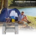 thumbnail image 1 of LJNYFDC Backpacking Stove Foldable Camping Stove Vent Holes Rustproof Ultralight Portable Stove for Outdoor Cooking, 1 of 5