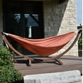 thumbnail image 2 of Vivere Double Sunbrella Cotton Hammock with Solid Pine Arc Stand, 2 of 2
