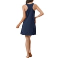 thumbnail image 3 of Womens Tank Nightgown Nightshirt Racerback Sleeveless Shirtdress Loungwear S Navy Blue, 3 of 6