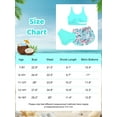 thumbnail image 3 of Teen Girls 3 Piece Quick Dry Bikini Set with Swim Shorts Print Bathing Suit Size 7-16, 3 of 9
