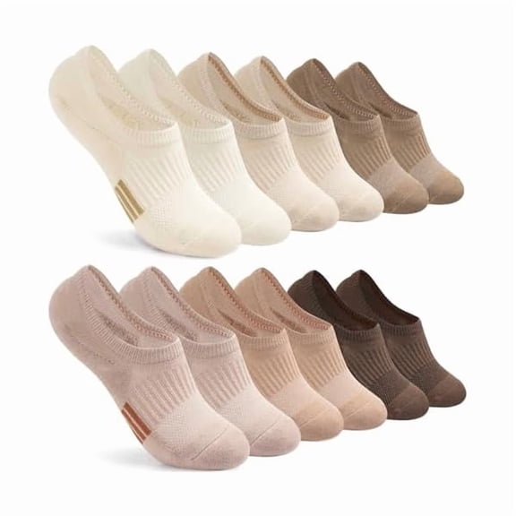 Eryueer No Show Socks Womens Cushioned Low Cut Athletic Hidden Liner for Sneakers Ankle Invisible Running Socks 4/6 Pairs