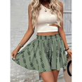 thumbnail image 4 of Shorts for Women Ditsy Floral Elastic Waist Ruffle Boho Casual Skort Shorts, 4 of 6