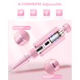 thumbnail image 3 of Taladro de uñas ENGERWALL recargable de 35.000 RPM con kit de brocas, color rosa y azul, 3 of 6