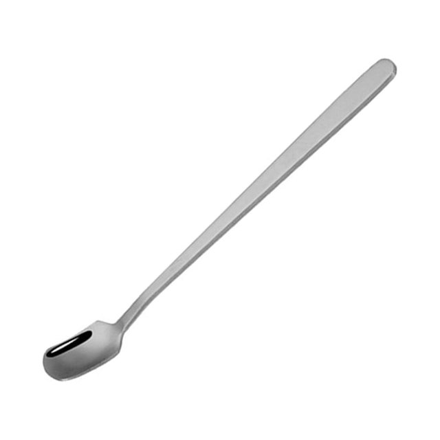 Kearding Cuchara agitadora de acero inoxidable, cucharas de postre de mango largo, cucharaditas, herramienta para mezclar leche, varilla Cocina y Comedor 13cm/Plata
