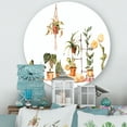 thumbnail image 2 of Designart 'Indoor House Plants Urban Jungle in Flowerpots II' Traditional Circle Metal Wall Art 23x23 - Disc of 23, 2 of 5