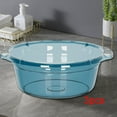 thumbnail image 6 of 3 Pack Wash Basin Laundry Tub Vegetable Bowl Heavy Duty Plastic Space Saving for Elderly Baby Household, 6 of 9