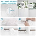 thumbnail image 4 of No Hook Shower Curtain, Eucalyptus Leaves Shower Curtains for Bathroom with See Through Top Window, Spring Sage Green Summer Botanical Waterproof & Washable Bath Curtain 60"x72", 4 of 9