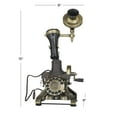 thumbnail image 3 of DecMode 8" x 15" Gold Metal Functioning Vintage Style Telephone with Line Cord, 1-Piece, 3 of 7
