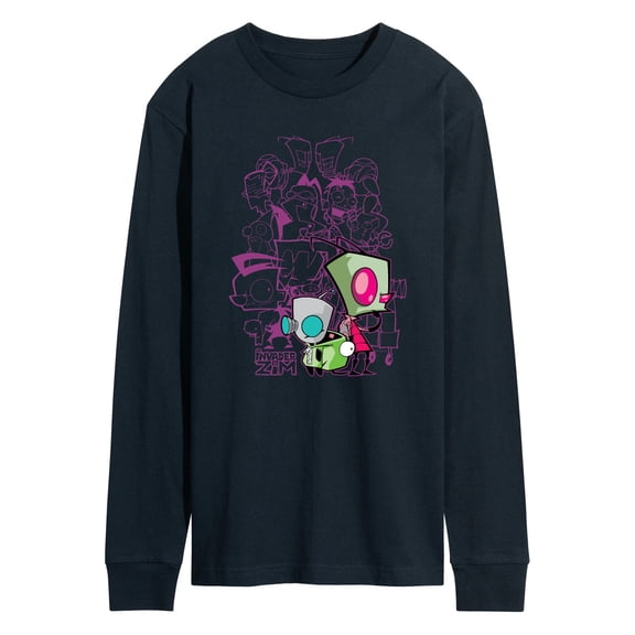 Invader Zim - Invader Zim Collage - Men's Long Sleeve Graphic T-Shirt